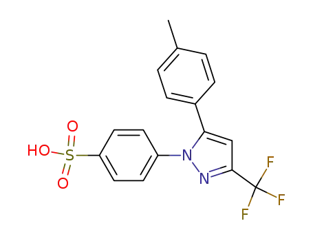 Molecular Structure of 921617-76-7 (Benzenesulfonic acid,
4-[5-(4-methylphenyl)-3-(trifluoromethyl)-1H-pyrazol-1-yl]-)