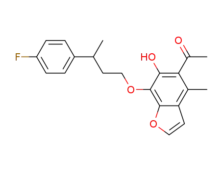 5-acetyl-7-(3-(4-fluorophenyl)butoxy)-6-hydroxy-4-methylbenzofuran