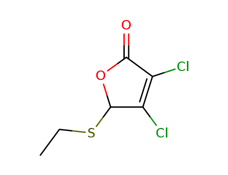 Molecular Structure of 34695-11-9 (2(5H)-Furanone, 3,4-dichloro-5-(ethylthio)-)