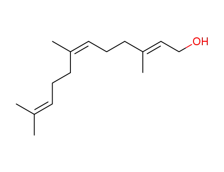 Molecular Structure of 3879-60-5 ((E,Z)-3,7,11-Trimethyl-2,6,10-dodecatrien-1-ol)