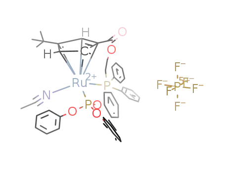 [(η5:η1-2-Me-4-Bu(t)-C5H2CO2CH2CH2PPh2)Ru(triphenylphosphite)(acetonitrile)][PF6]