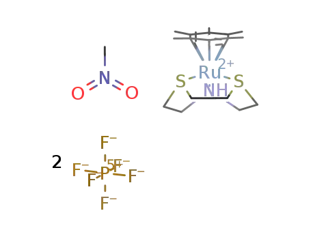 [(η6-C6Me6)Ru(η3-S(CH2)2NH(CH2)2S(CH2)2)](PF6)2*MeNO2