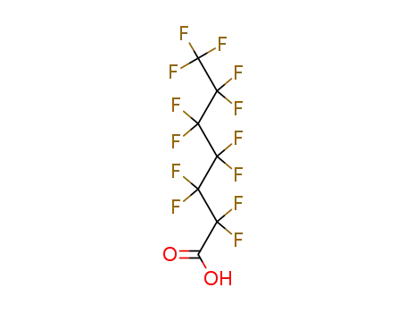 Molecular Structure of 375-85-9 (Perfluoroheptanoic acid)