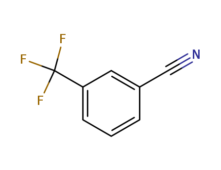 368-77-4,3-(Trifluoromethyl)benzonitrile,m-Tolunitrile,a,a,a-trifluoro- (7CI,8CI);1-Cyano-3-(trifluoromethyl)benzene;NSC 88314;m-(Trifluoromethyl)benzonitrile;m-(Trifluoromethyl)cyanobenzene;a,a,a-Trifluoro-m-tolunitrile;3-Trifluoromethylbenzonitrile;