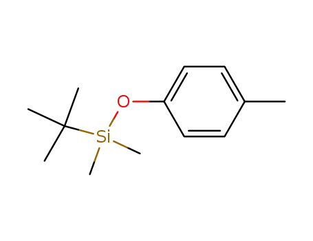 Molecular Structure of 62790-85-6 (Silane, (1,1-dimethylethyl)dimethyl(4-methylphenoxy)-)