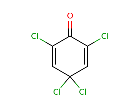 Molecular Structure of 20244-55-7 (2,4,4,6-Tetrachloro-2,5-cyclohexadien-1-one)