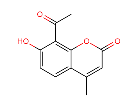 Molecular Structure of 2555-29-5 (8-ACETYL-7-HYDROXY-4-METHYLCOUMARIN)