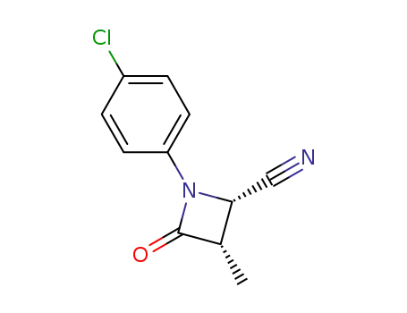 cis-1-(p-chlorophenyl)-4-cyano-3-methylazetidin-2-one