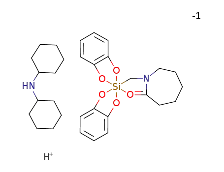 dicyclohexylammonium bis(1,2-catecholato-O,O')-[(2-oxohexahydroazepin-1-yl)methyl-C,O]silicate