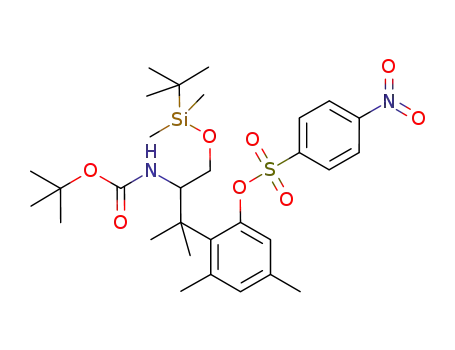 2-(tert-butoxycarbonylamino)-3,3-dimethyl-3-[2,4-dimethyl-6-(nitrobenzene-4-sulfonyloxy)phenyl]propyl tert-butyldimethylsilyl ether