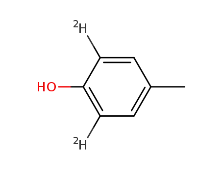 Molecular Structure of 2876-02-0 (Phen-2,6-d2-ol,4-methyl- (9CI))