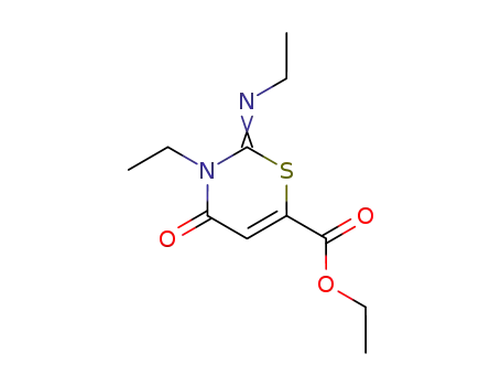 ethyl 3-ethyl-2-(ethylimino)-3,4-dihydro-4-oxo-2H-1,3-thiazine-6-carboxylate