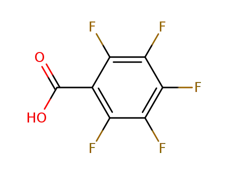 Molecular Structure of 602-94-8 (Pentafluorobenzoic acid)
