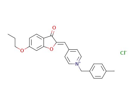 (Z)-1-(4-methylbenzyl)-4-((6-propoxy-3-oxobenzofuran-2(3H)-ylidene)methyl)pyridinium chloride