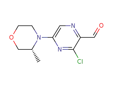3-chloro-5-[(3R)-3-methylmorpholin-4-yl]pyrazine-2-carbaldehyde