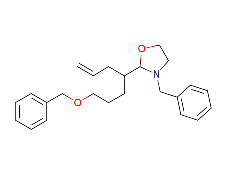 3-benzyl-2-(7-benzyloxyhept-1-en-4-yl)oxazolidine