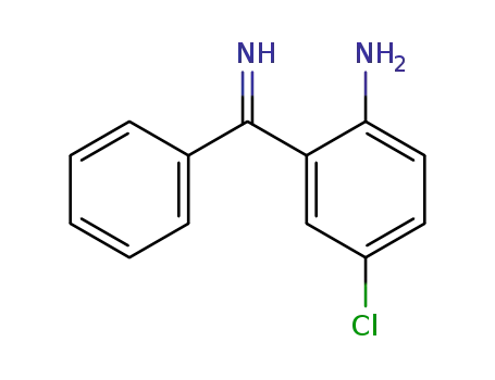 Molecular Structure of 5606-39-3 (Benzenamine, 4-chloro-2-(iminophenylmethyl)-)
