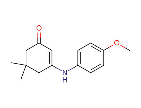 Molecular Structure of 24706-48-7 (2-cyclohexen-1-one, 3-[(4-methoxyphenyl)amino]-5,5-dimethy)