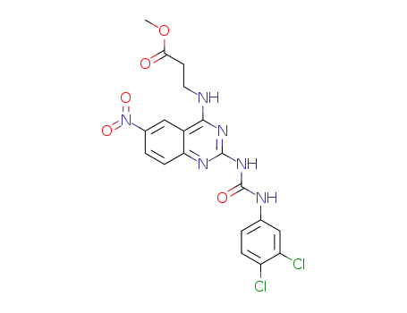 methyl 3-(2-(3-(3,4-dichlorophenyl)ureido)-6-nitroquinazolin-4-ylamino)propanoate
