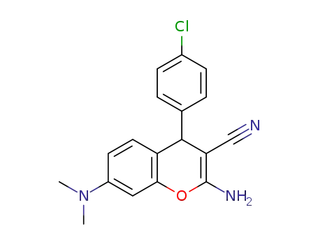 2-amino-4-(4-chlorophenyl)-7-dimethylamino-4H-chromene-3-carbonitrile