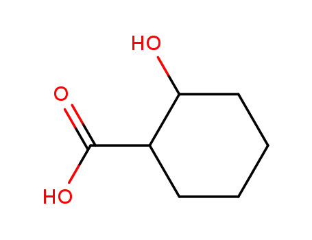 Molecular Structure of 609-69-8 (2-HYDROXYCYCLOHEXANECARBOXYLIC ACID)
