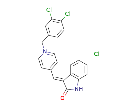 (E)-1-(3,4-dichlorobenzyl)-4-((2-oxoindolin-3-ylidene)methyl)pyridinium chloride