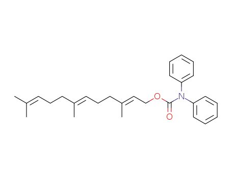 Molecular Structure of 76386-25-9 ([(2E,6E)-3,7,11-trimethyldodeca-2,6,10-trienyl] N,N-diphenylcarbamate)