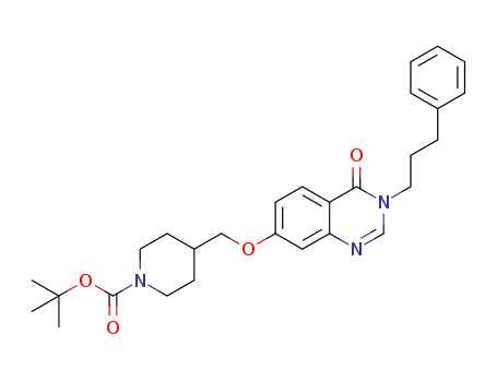 tert-butyl 4-({[4-oxo-3-(3-phenylpropyl)-3,4-dihydroquinazolin-7-yl]oxy}methyl)piperidine-1-carboxylate