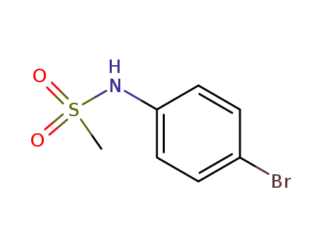 Molecular Structure of 4284-50-8 (N-(4-BROMOPHENYL)METHANESULFONAMIDE, 97%)