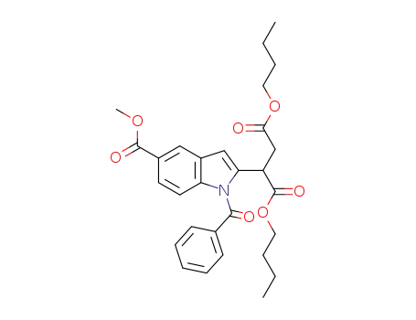 dibutyl 2-(1-benzoyl-5-(methoxycarbonyl)-1H-indol-2-yl)succinate