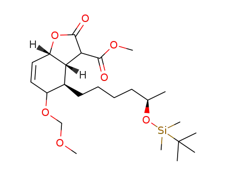 methyl (3aS,4R,5RS,7aS)-4-[(R)-5-(tert-butyldimethylsilyloxy)hexyl]-5-(methoxymethoxy)-2-oxo-2,3,3a,4,5,7a-hexahydrobenzofuran-3-carboxylate