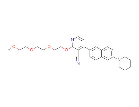 2-(2-(2-(2-methoxyethoxy)ethoxy)ethoxy)-4-(6-(piperidin-1-yl)naphthalen-2-yl)nicotinonitrile