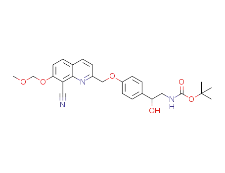 tert-butyl (2-(4-((8-cyano-7-(methoxymethoxy)quinolin-2-yl)-methoxy)phenyl)-2-hydroxyethyl)carbamate