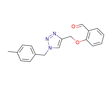 2-((1-(4-methylbenzyl)-1H-1,2,3-triazol-4-yl)methoxy)benzaldehyde