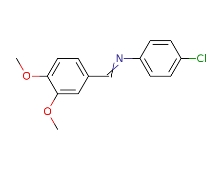 Molecular Structure of 38608-18-3 (Benzenamine, 4-chloro-N-[(3,4-dimethoxyphenyl)methylene]-)