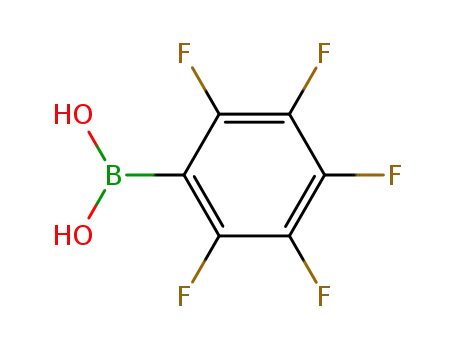 Molecular Structure of 1582-24-7 (2,3,4,5,6-PENTAFLUOROBENZENEBORONIC ACID)