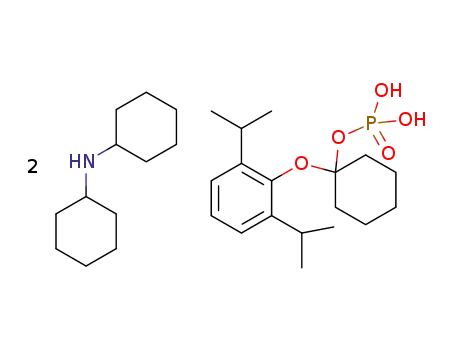 O-[1-(propofol-O-yl)]cyclohexan-1-yl-monoester phosphate bis-dicyclohexylamine salt