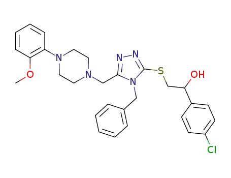 2-[(4-benzyl-5-{[4-(2-methoxyphenyl)piperazin-1-yl]methyl}-4H-1,2,4-triazol-3-yl)thio]-1-(4-chlorophenyl)ethanol