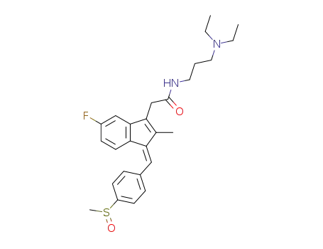 (Z)-N-(3-(diethylamino)propyl)-2-(5-fluoro-2-methyl-1-(4-(methylsulfinyl)benzylidene)-1H-inden-3-yl)acetamide