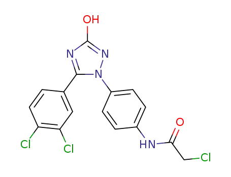 2-chloro-N-(4-(5-(3,4-dichlorophenyl)-3-hydroxy-1H-1,2,4-triazol-1-yl)phenyl)acetamide