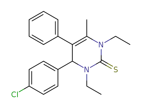 4-(4-chlorophenyl)-1,3-diethyl-6-methyl-5-phenyl-3,4-dihydropyrimidine-2(1H)-thione