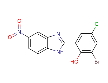 2'-bromo-4'-chloro-6'-(5-nitro-1H-benzo[d]imidazole-2-yl)phenol