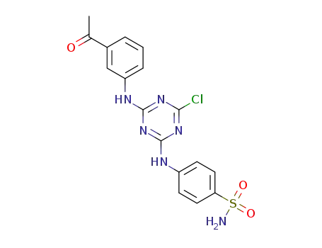 4-({4-[(3-acetylphenyl)amino]-6-chloro-1,3,5-triazin-2-yl} amino)benzenesulfonamide