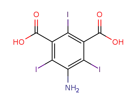 Molecular Structure of 35453-19-1 (5-Amino-2,4,6-triiodoisophthalic acid)