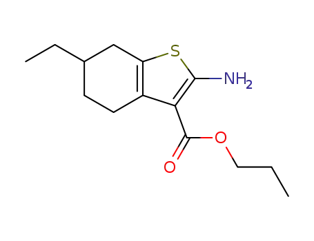 2-amino-6-ethyl-4,5,6,7-tetrahydro-benzo[b]thiophene-3-carboxylic acid propyl ester
