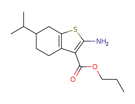 2-amino-6-isopropyl-4,5,6,7-tetrahydro-benzo[b]thiophene-3-carboxylic acid propyl ester