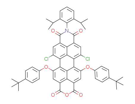N-(2,6-diisopropylphenyl)-1,6-dichloro-7,12-di-(4-tert-butylphenoxy)perylene-3,4,9,10-tetracarboxy monoimide monoanhydride