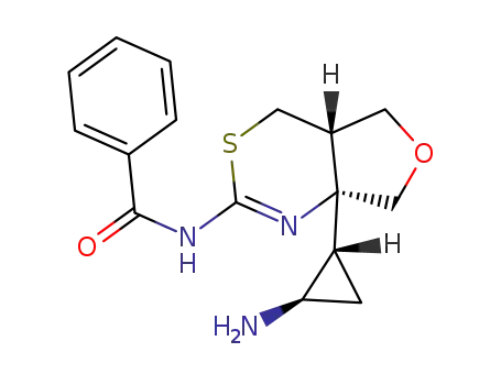 N-((4aS,7aR)-7a-((1R,2R)-2-aminocyclopropyl)-4a,5,7,7a-tetrahydro-4H-furo[3,4-d][1,3]thiazin-2-yl)benzamide