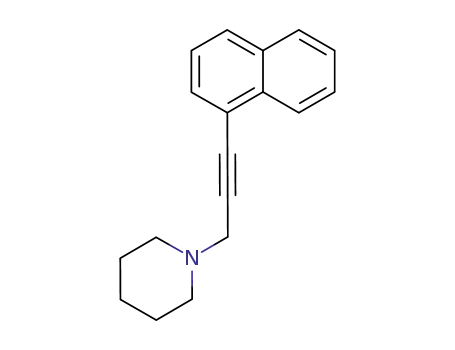 Molecular Structure of 125014-56-4 (Piperidine, 1-[3-(1-naphthalenyl)-2-propynyl]-)