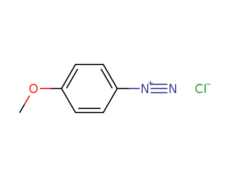 Molecular Structure of 4346-59-2 (Benzenediazonium, 4-methoxy-, chloride)
